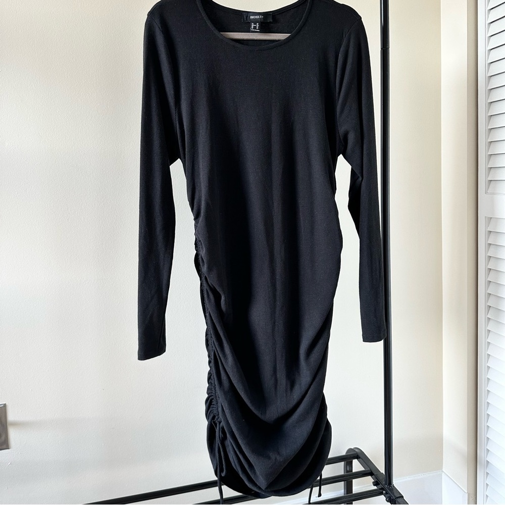 Forever 21 Cinched Long Sleeve Dress